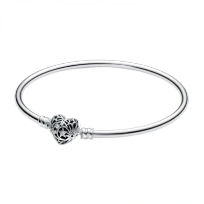 Image of Pandora Heart Clasp Bangle 19cm