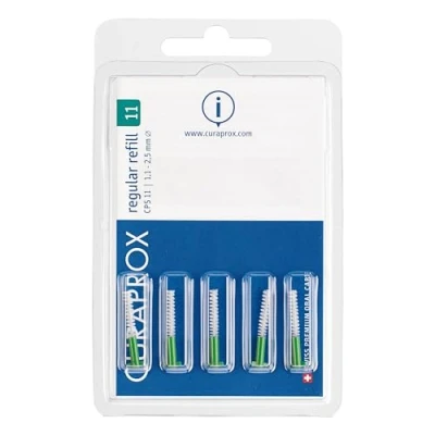 Image of CuraProx CPS11 Interdental Regular Green 1.1 2mm Pack of 5 Brush (6)