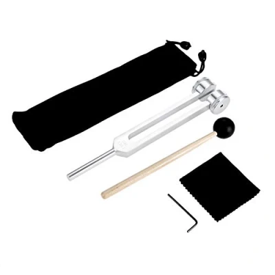 Image of Dreld 136.1Hz Tuning Fork with Silicone Hammer and Bag for DNA Repair Healing, Sound therapy, Perfect Musical Instrument, Balancing, Healers, Vibration