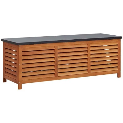 Image of vidaXL Garden Storage Box 150x50x55 cm Solid Eucalyptus Wood