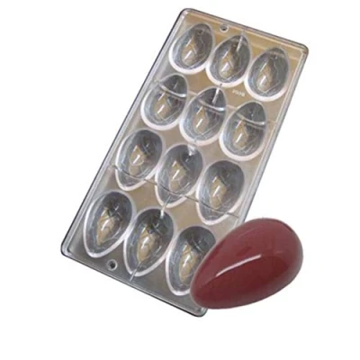 Image of 3D Easter Egg Chocolate Molds Clear Polycarbonate Mould DIY Candy Handmade Form Maker Ice Muffin Tray Bakeware Pan Confectionery Cake Baking Dish Kitchen Supplies
