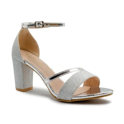 Image of New Womens Ladies Low Block Heel Diamante Sandals Wedding Party Prom Black Size