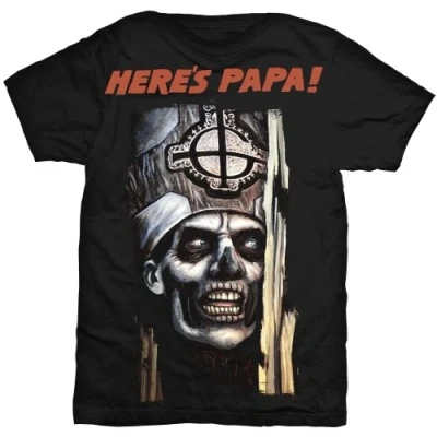 Image of Ghost Here&#039;s Papa Prequelle Meliora Popestar Official Tee T Shirt Mens Unisex (X Large) Black