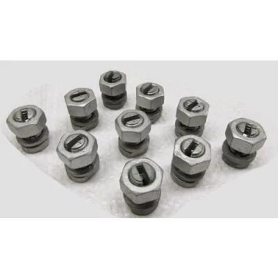 Image of Split Bolt Connectors with Nuts X10 (Wire Joint Electrial Cable Line Clamp)