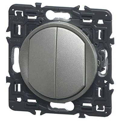Image of Legrand Celiane LEG99784 Push Button + On Off/Two Way Switch for Self Assembly 6 A Titanium