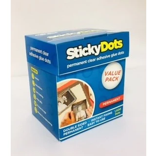 Image of U Glue Sticky Dots Permanent Extra Strength Adhesive Value Pack of 1600 x 10mm