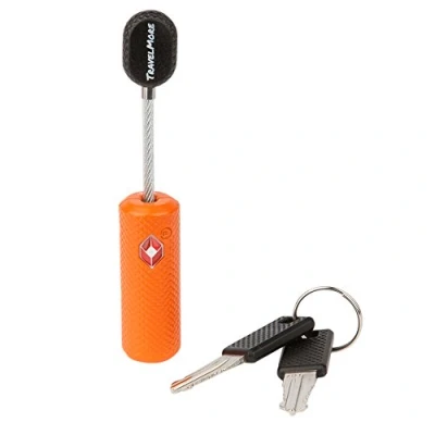 Image of 1 Pack TSA Approved Luggage Lock with Keys for Travel Flexible, Ultra Secure Mini Key Padlock Made from Zinc Alloy Orange