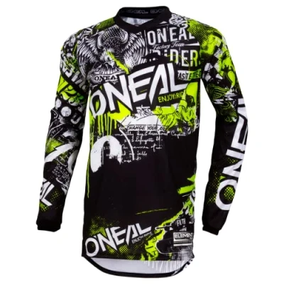 Image of O&#039;Neal Men&#039;s 0008 805 Element Attack Jersey, Black/Hi viz, XL UK