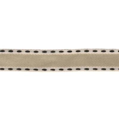 Image of Berisfords Vintage Stitch Ribbon 15mm wide Beige per metre