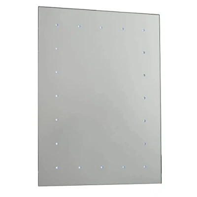 Image of Toba Light Illuminated Bathroom Mirrors Gloss White, Mirrored Glass IP44