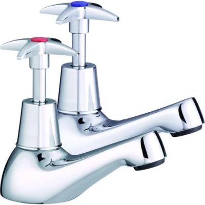 Image of Iflo Cross Head Bath Taps Chrome