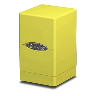 Image of Ultra Pro DECKBOX Satin Tower C6 Card Game (Bright Yellow)
