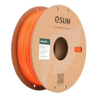 Image of eSUN PLA+ Filament 1.75mm, ePLA+HS High Speed 3D Printer Dimensional Accuracy +/ 0.03mm, 1KG Spool (2.2 LBS) Speedy PLA Plus for Printers, Orange