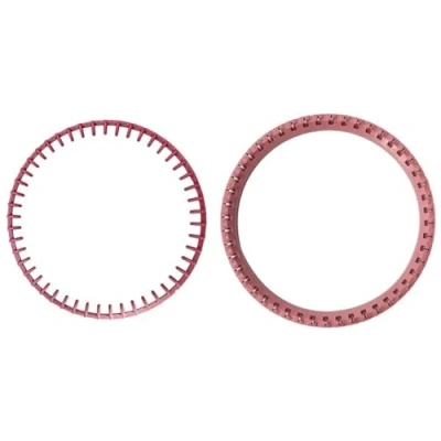 Image of Desikixudy 2 PCS Top Ring Replacement Parts Plastic for 48 Needle Knitting Machine Accessories Pink Sleeve Circle