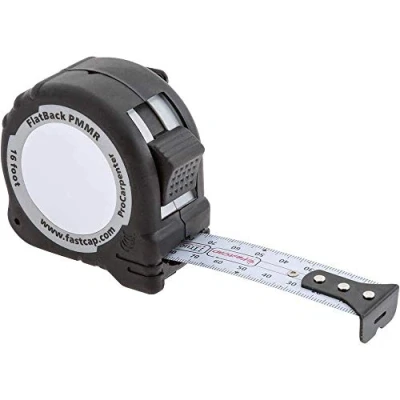 Image of FastCap ProCarpenter Metric/Metric Reverse Flatback Measuring Tape Ideal for Professionals and Home Improvement with Lever Action Belt Clip Dual Locking System 16 Foot 99944I
