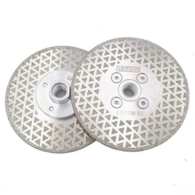 Image of DT DIATOOL Diamond Cutting and Grinding Discs 2PCS 4.5 Inch / 115mm x M14 Both Side Coated Electroplated for Granite Tile Marble Stone