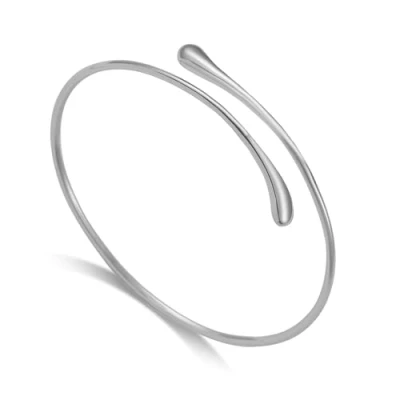 Image of Philip Jones Silver Plated Teardrop Bangle