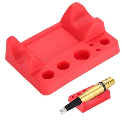 Image of Salmue Tattoo Pen Holder, Silicone Holder with Microblading Pigment Ink Cup, Accessories for Permanent Makeup Tattooing Tool