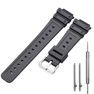 Image of WRISTARMOR Resin Strap Compatible with Caiso G shock GA2100 GA2110 Men&#039;s Rubber Replacement Bracelet Sport Waterproof WatchBand（Black）