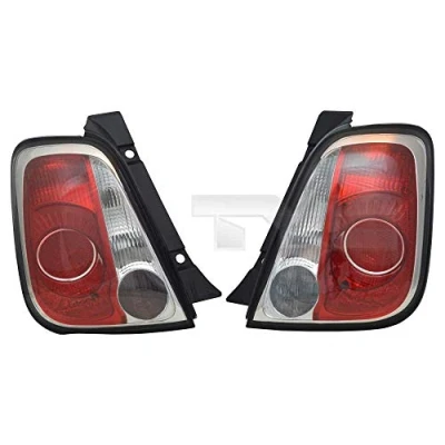 Image of 0000051934480, 51934480 Rear light TYC 11 11284 21 2 Left black without bulb holder ABARTH: 500 / 595 695 Hatchback, FIAT: Hatchback