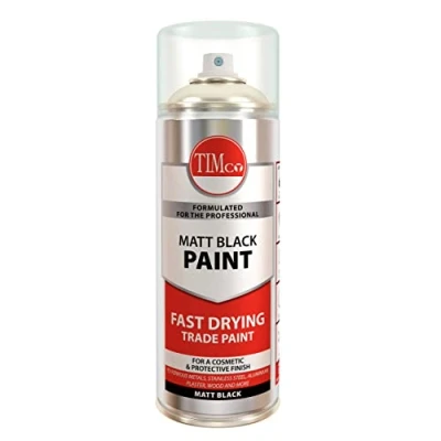 Image of 3x TIMCO Matt Black Finishing Paint 237128