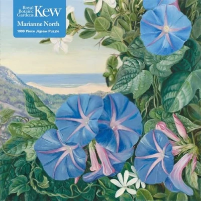 Image of Adult Jigsaw Puzzle Kew: Marianne North: Amatungula and Blue Ipomoea, South Africa: 1000 Piece Puzzles