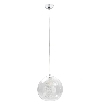 Image of Loom Dome Pendant Ceiling Light Silver, 30cm, 1x E27
