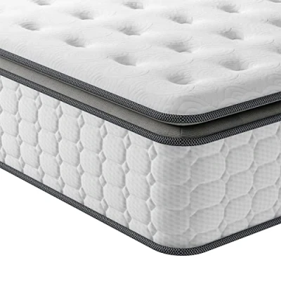 Image of Vesgantti 3FT Single Mattress, 10.6 Inch Pocket Sprung Mattress with Breathable Foam and Individually Spring Medium, Upgraded Pillow Top Collection