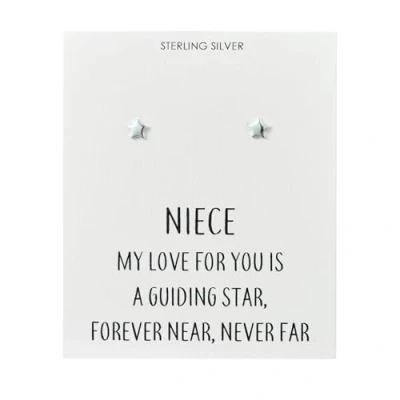 Image of Philip Jones Sterling Silver Niece Quote Star Earrings