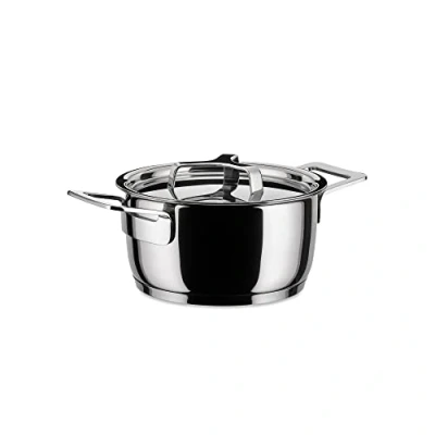 Image of Alessi Pots&amp;Pans Casserole, Stainless Steel, 16 cm (AJM101/16)
