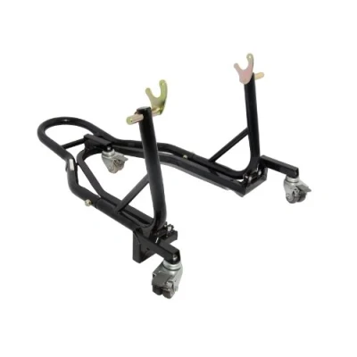 Image of BIKETEK Motorcycle Rear Floating Paddock Stand Black 360 Dolly