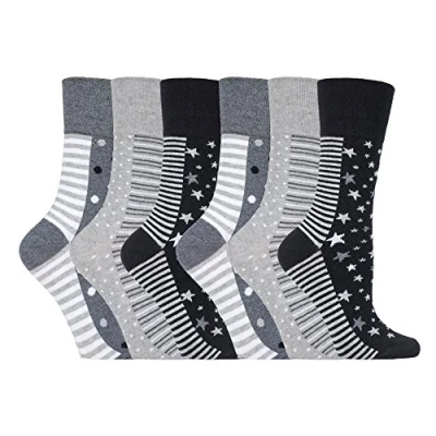 Image of 6 Pairs of SockShop Everyday Gentle Grip Socks see listing Ladies 4 8 (6 X RH99)