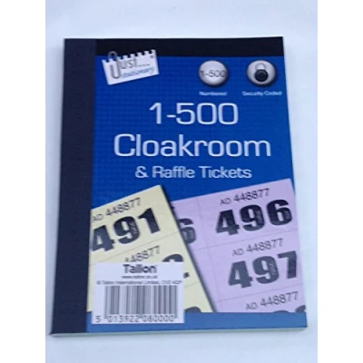 Image of 12packs stationery clockroom /raffle tickets 1 500