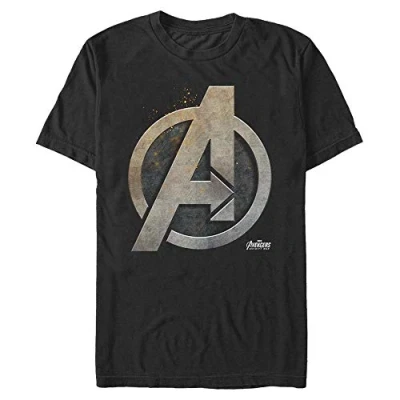 Image of Marvel Avengers: Infinity War Steal Shield Organic Short Sleeve T Shirt, Black, L