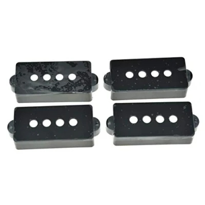 Image of KAISH 4pcs P Bass Style Pickup Covers 4 String Electric for Precision Black