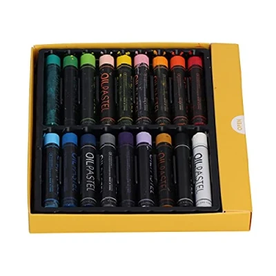 Image of Zerodis Oil Pastel Set, Heavy color Professional Painting Soft Pastels Drawing Graffiti Art Crayons Round Non Toxic Sticks for Artist Kids Student Beginner(18)