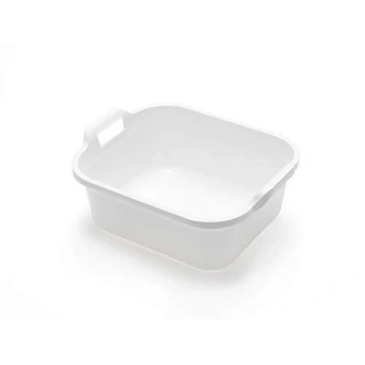 Image of Addis Rectangular Washing Up Bowl with Handles, White, 39 x 32 14 cm