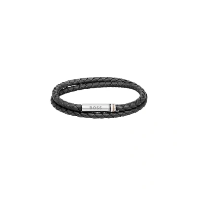 Image of BOSS ARES Bracelet Silver coloured, Men&#039;s, Size: One Size, coloured