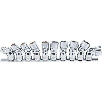 Image of BGS 205 Universal Joint Socket Set, Hexagon 10 mm (3/8&quot;) Drive 19 pcs.