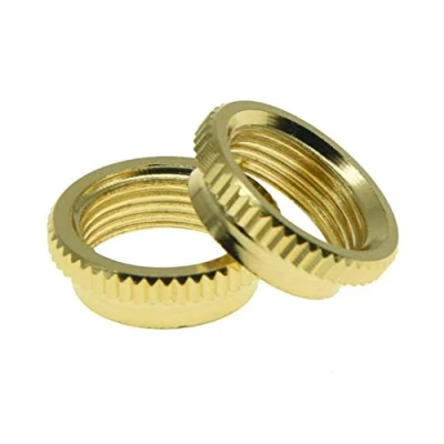 Image of KAISH 2x American Fine Knurled Deep Nut Guitar Toggle Switch Swtich for Les Paul Guitars with Switchcraft Gold