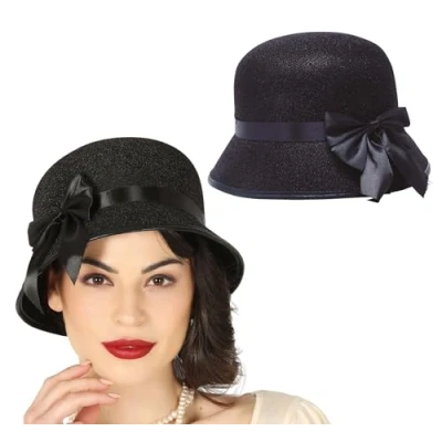 Image of Guirca 13028 Black Lady Hat 1920s
