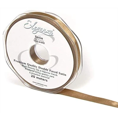 Image of Eleganza Double Faced Satin Ribbon Deep Rose Gold 10mm x 20m