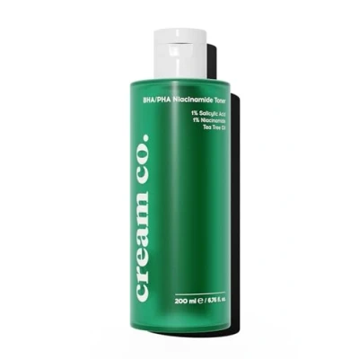 Image of cream co. 200ml BHA/PHA Niacinamide Toner for Face, Renewing Skin, Cleanser, Salicylic Acid Repair, Cruelty Free, Oily Minimizes Pores Facial Toner, Vegan