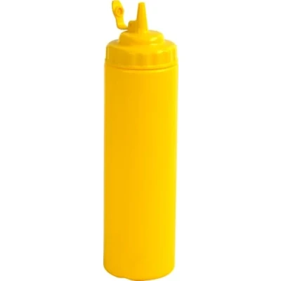 Image of Catergold Plastic Squeezable Sauce Dispenser Coloured Squeeze Bottle 750ml (Yellow)