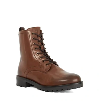 Image of Dune London Womens PRESTIN Lace Up Leather Boots Brown (archived) Size UK 4