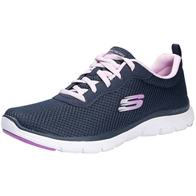 Image of Skechers Women&#039;s Flex Appeal 4.0 Brilliant View Sneaker, Navy, 7 UK