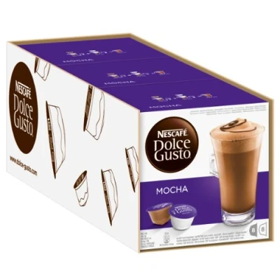 Image of NESCAFÉ Dolce Gusto Mocha Coffee Pods, 16 Capsules (24 Servings, Pack of 3, Total 48 Capsules)