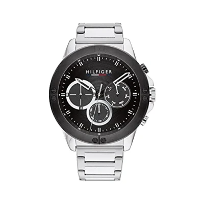 Image of Tommy Hilfiger Analogue Multifunction Quartz Watch for Men with Silver Stainless Steel Bracelet 1791890