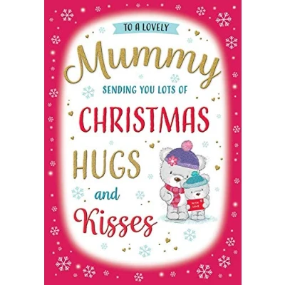 Image of Regal Publishing Cute Christmas Card for Mummy,pinkred ,9 x 6 inches