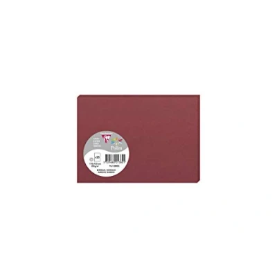 Image of Clairefontaine Ref 1380C Pollen Card (Pack of 25 Sheets) 110 x 155mm Sized, Acid Free, Inkjet &amp; Laser Compatible, Easy to Write On, 210gsm Maroon